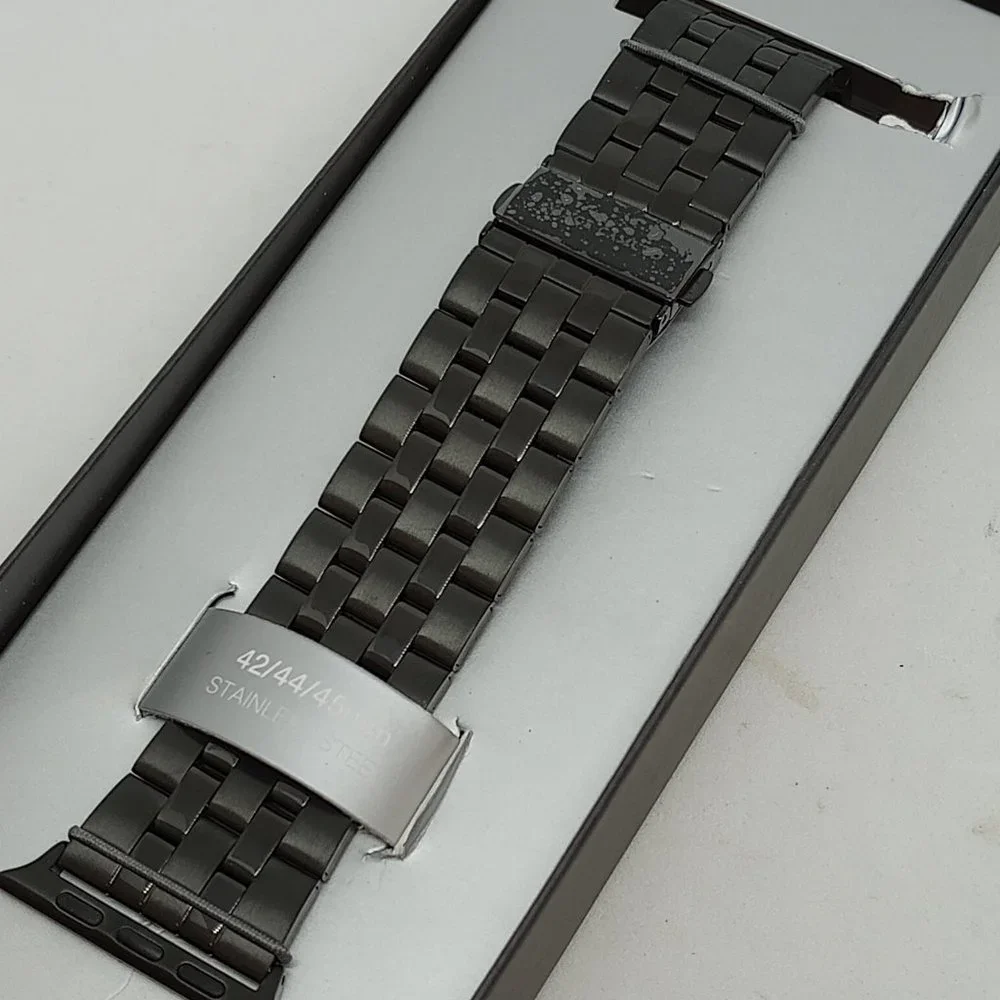 Vince Camuto 24mm Black Stainless Steel Watch Band Fits Apple Watch 42/44/45mm